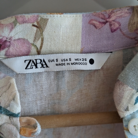 Zara Patchwork Belted Mini Dress - Picture 5 of 9